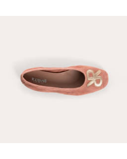 Hopa leather ballerinas velvet/gloss
