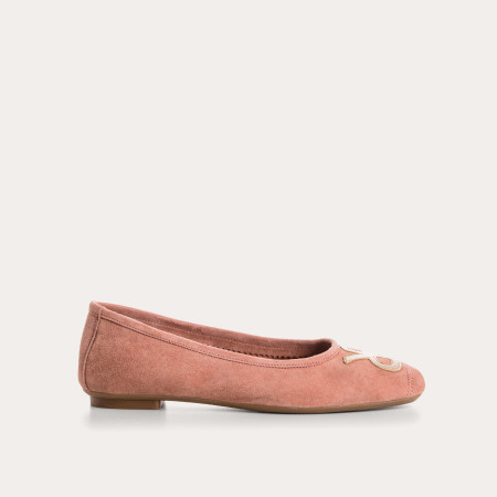 Hopa leather ballerinas velvet/gloss