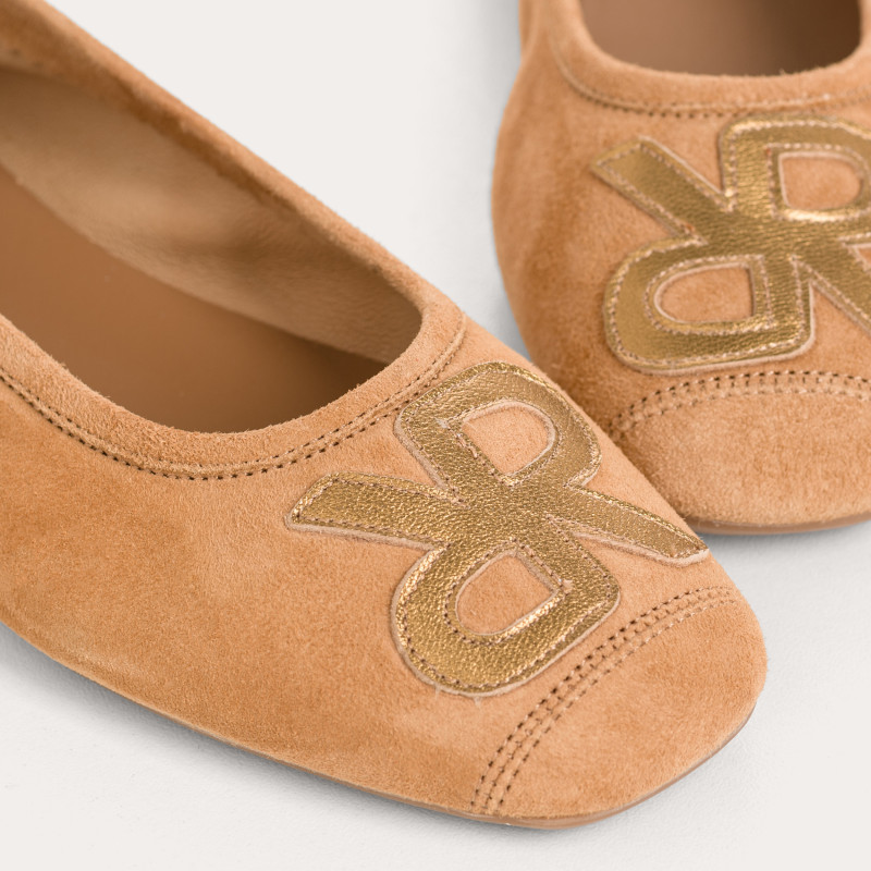 Ballerines Hopa en cuir velours/éclat | Reqins