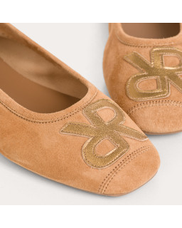 Ballerines Hopa en cuir velours/éclat | Reqins