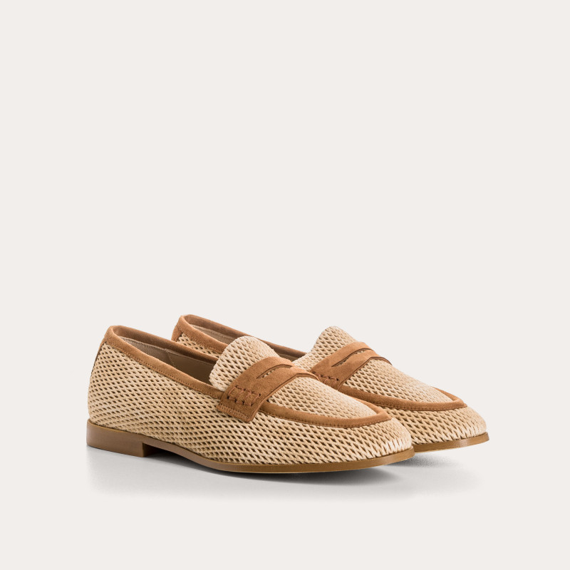 Loafers Florine in bicolored perforated suede