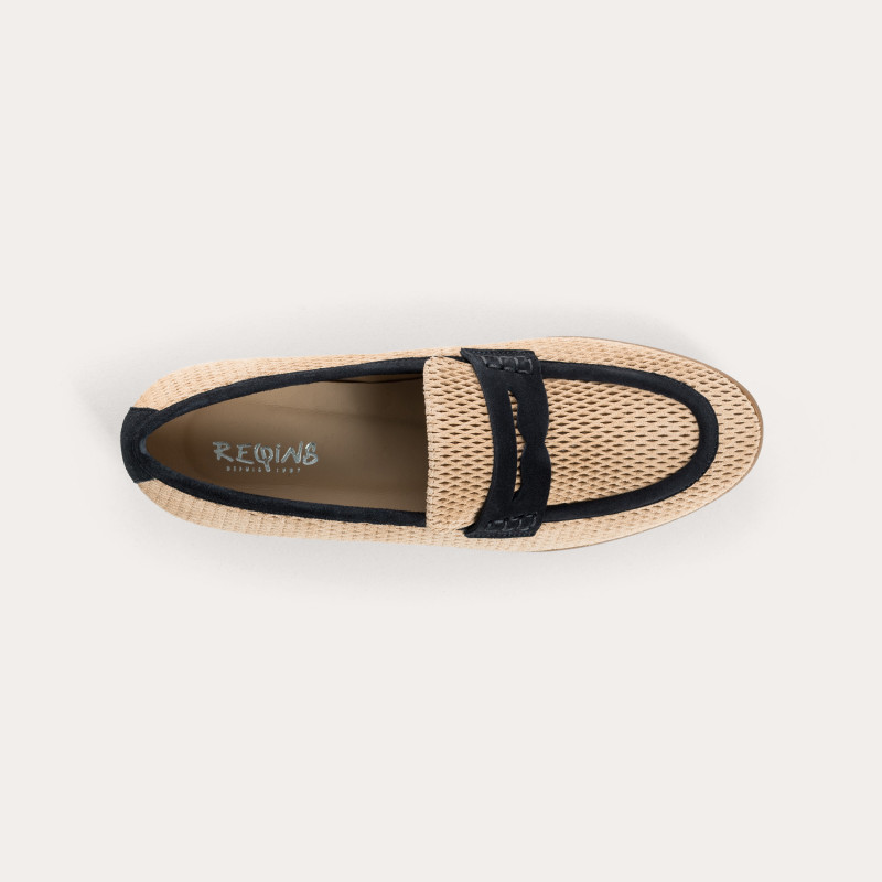 Loafers Florine in bicolored perforated suede