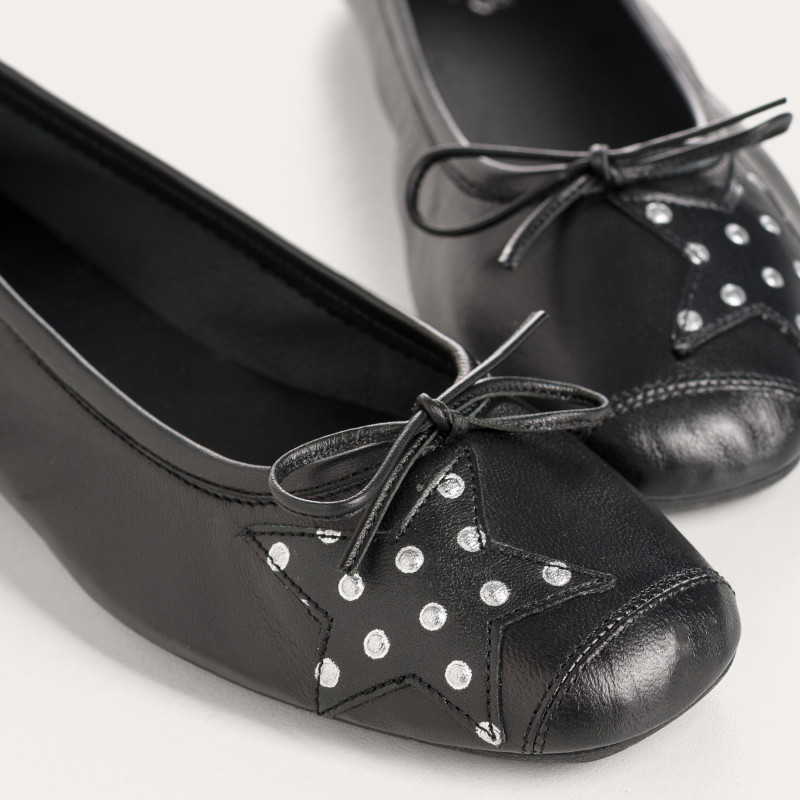 Hello black polka dot leather balloons