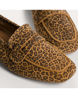 Hema leather moccasins Mini Leopard