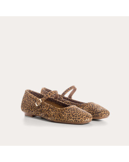 BABIES HONOR CUIR VELOURS MINI LEOPARD