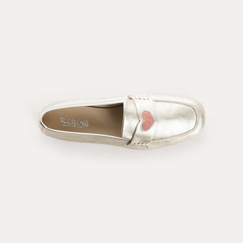 Loafers Golden hymnia with embroidered heart