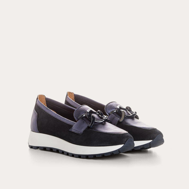 Mocassins Prianka Cuir Velours & Eclat - Chic | Reqins