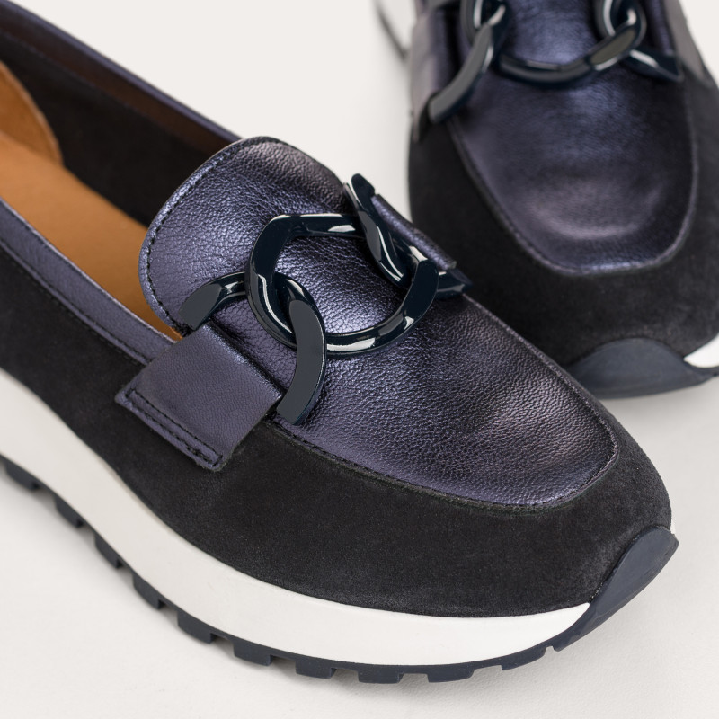 Mocassins Prianka Cuir Velours & Eclat - Chic | Reqins