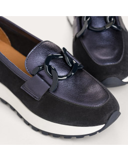 Mocassins Prianka Cuir Velours & Eclat - Chic | Reqins