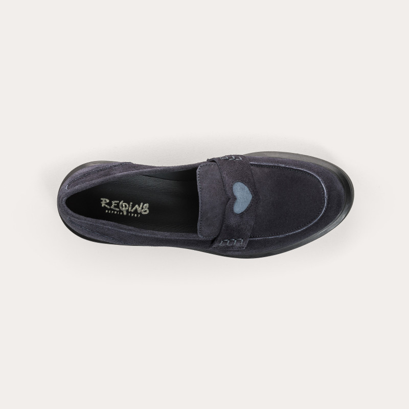 Velvet leather jack moccasins