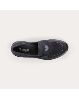 Jack women's suede loafers with heart detail | Reqins