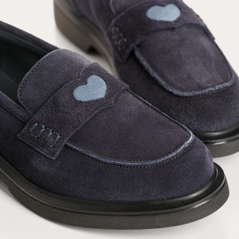 Velvet leather jack moccasins