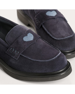 Velvet leather jack moccasins