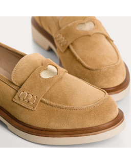 Velvet leather jack moccasins