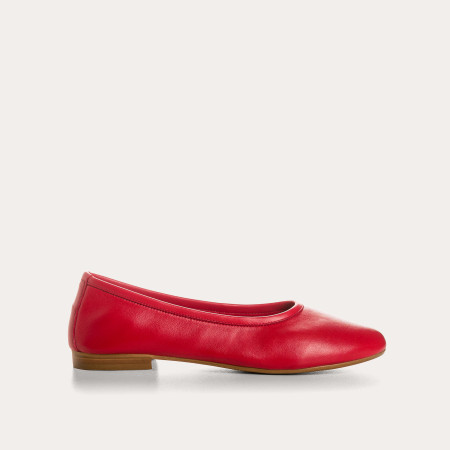 Clea Ballerinas in Smooth Leather With Round Toe | Reqins