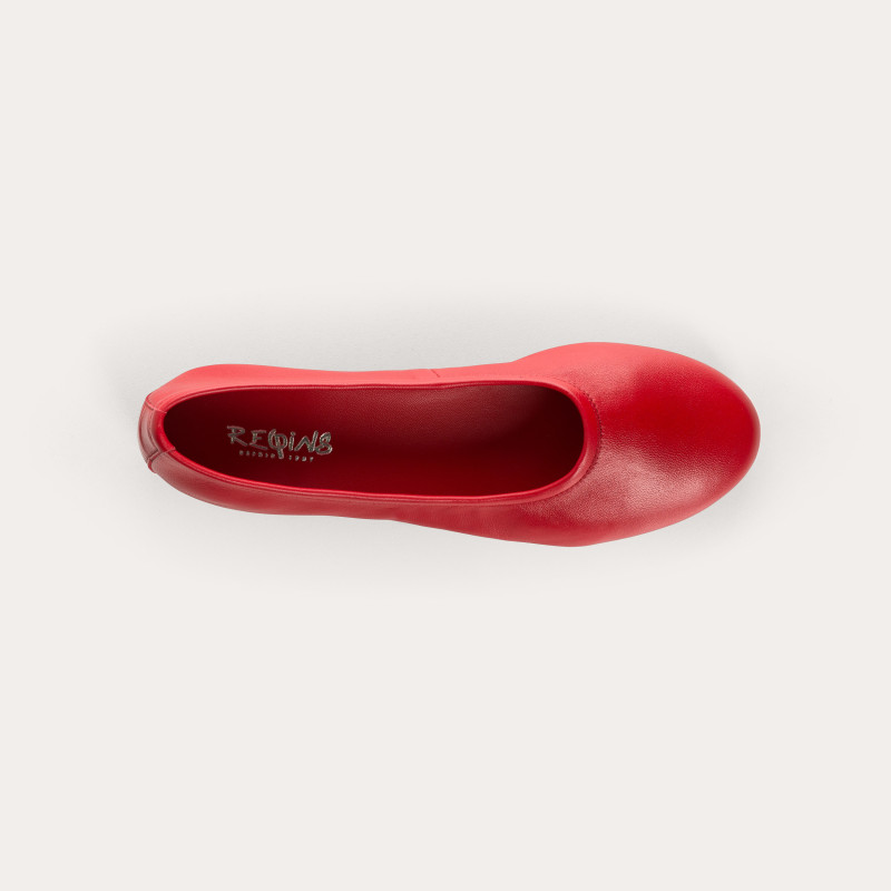 Ballerines Clea en cuir à bout rond et design épuré | Reqins