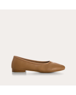 Clea Ballerinas in Smooth Leather With Round Toe | Reqins