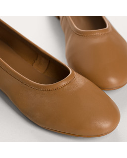 Clea Ballerinas in Smooth Leather With Round Toe | Reqins