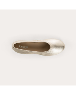 Ballerines Clea en cuir métallisé à bout rond | Reqins