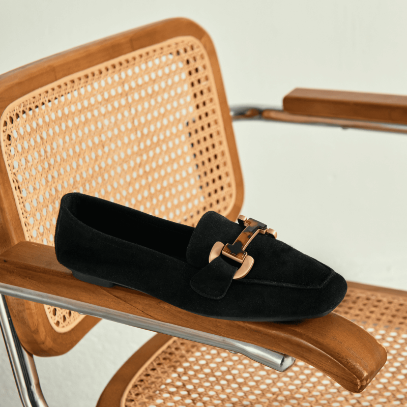 Hevano Velvet leather loafers