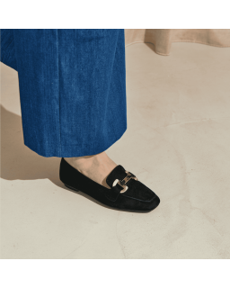 Hevano Velvet leather loafers