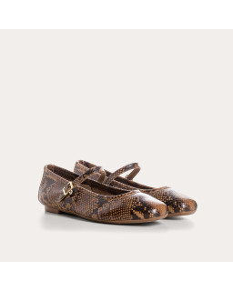MARY JANES Honor in Leather Printed Python