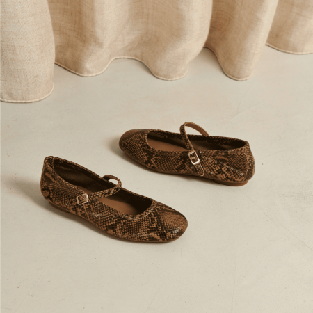 MARY JANES Honor in Leather Printed Python