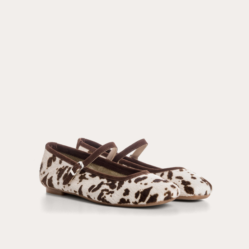 Honor women's cow print leather mary janes | Reqins