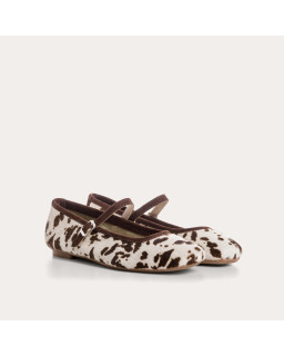 Honor women's cow print leather mary janes | Reqins