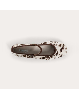 Honor women's cow print leather mary janes | Reqins