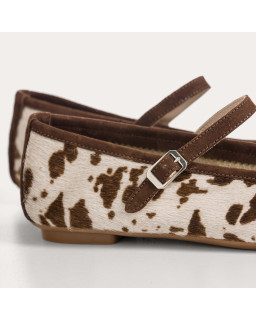 Honor women's cow print leather mary janes | Reqins
