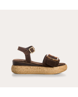 Sandales Yenari en cuir velours - Look Bohème-Chic | Reqins