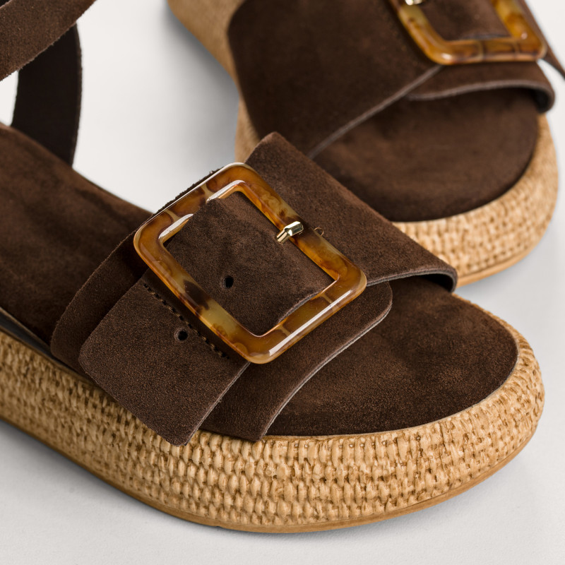 Yenari Suede Heeled Sandals | Reqins