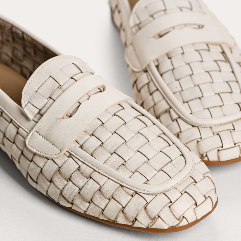 Mocassins Kalou en cuir tressé - Élégance & Confort | Reqins