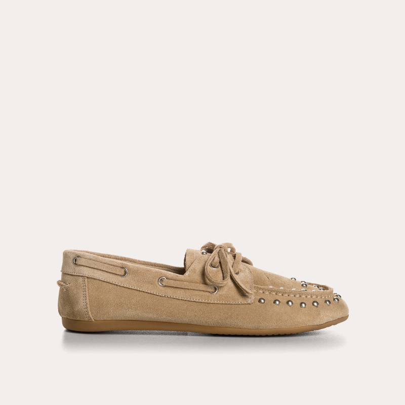Kalea suede loafers with nails | Reqins