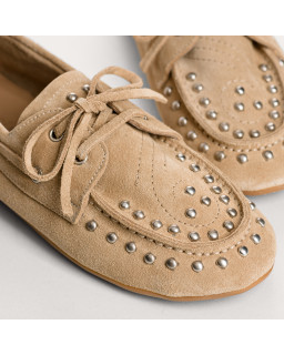 Kalea suede loafers with nails | Reqins