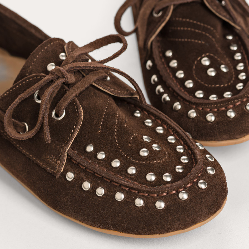 Kalea suede loafers with nails | Reqins