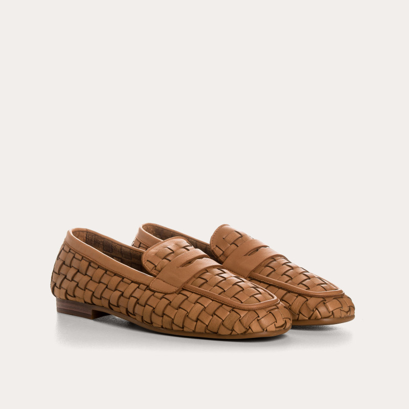 Mocassins Kalou en cuir tressé - Élégance & Confort | Reqins