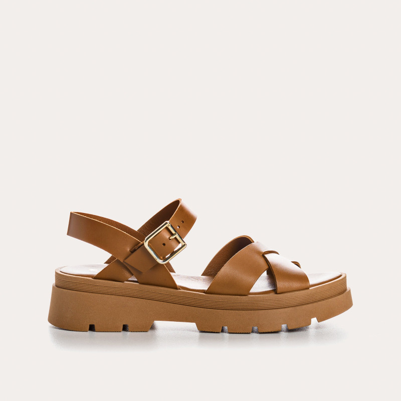 Sandales Louisa en cuir à talon 4 cm - Chic & Stabilité | Reqins