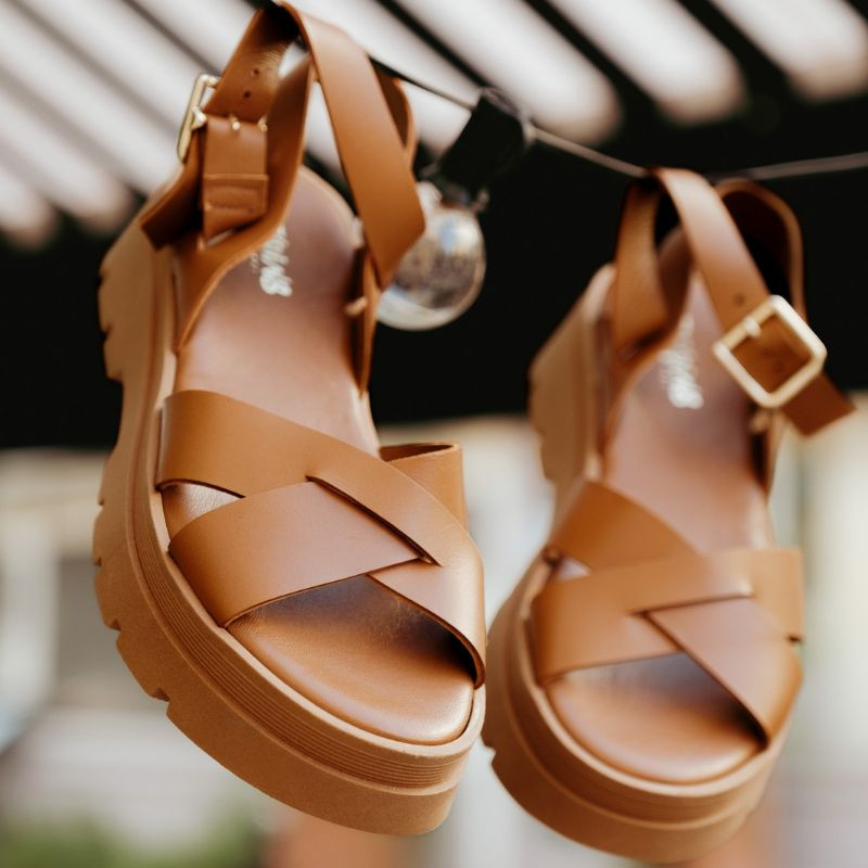 Louisa leather sandals with heel 4 cm - Chic & Stability