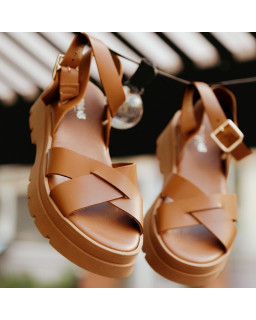 Sandales Louisa en cuir à talon 4 cm - Chic & Stabilité | Reqins