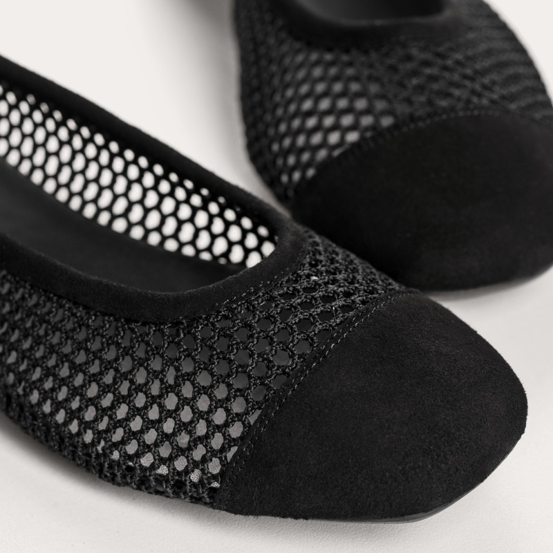 Halcine ballerinas in knitted knitting