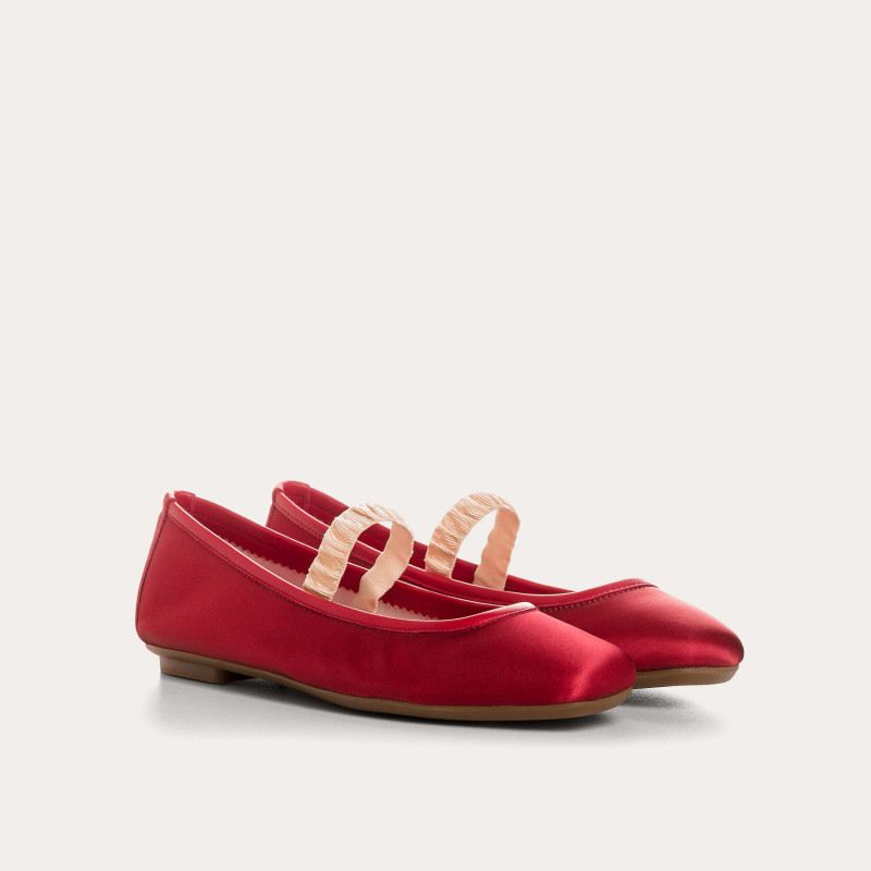 Ballerines Hally en satin | Reqins