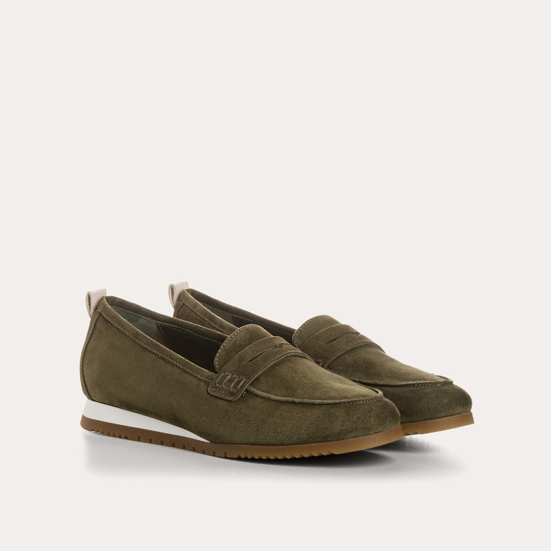 Barbados suede moccasins