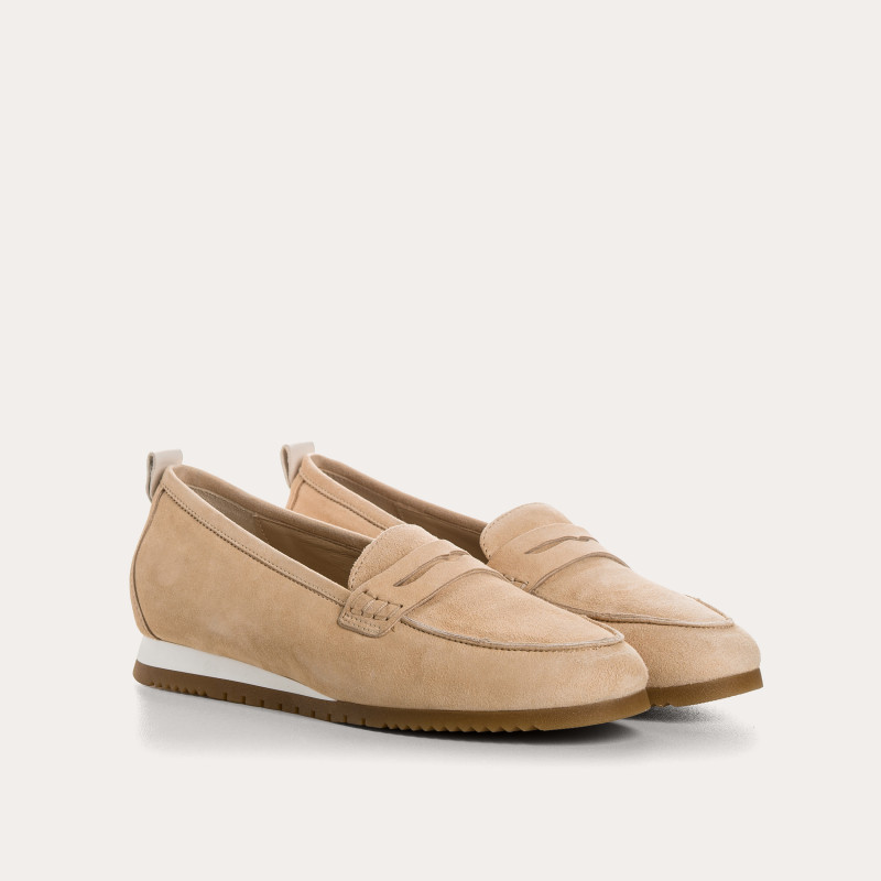 Barbados suede moccasins