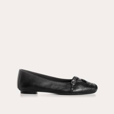 Ballerines Harmelle noir en cuir | Reqins