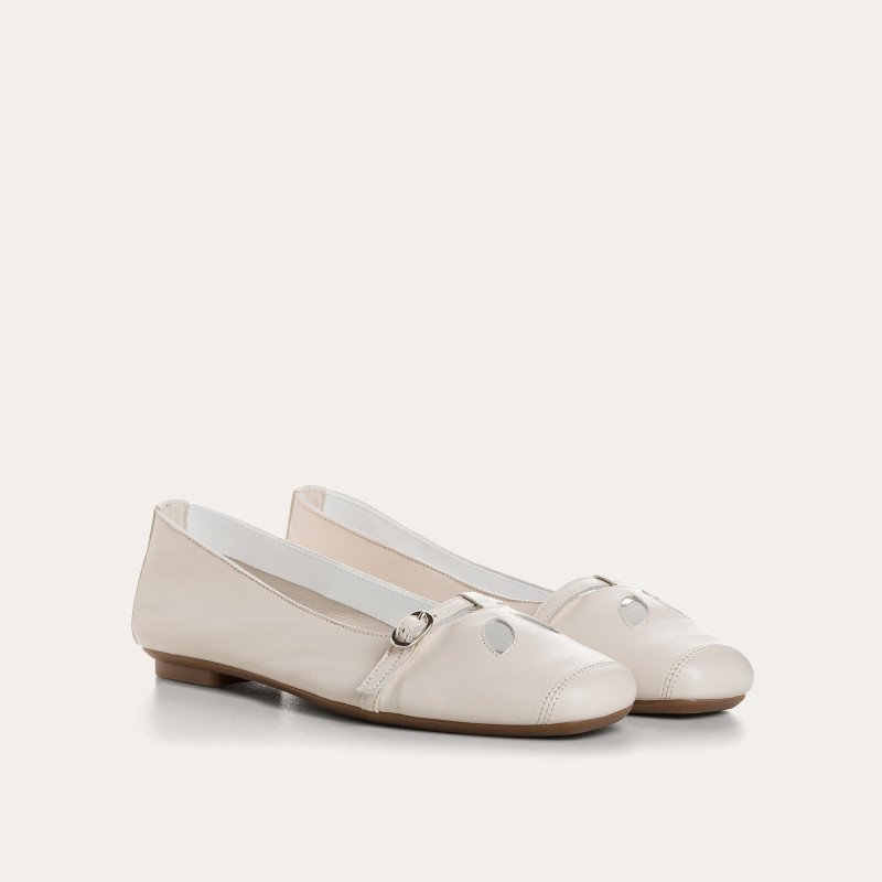 Ballerines Harmelle noir en cuir | Reqins