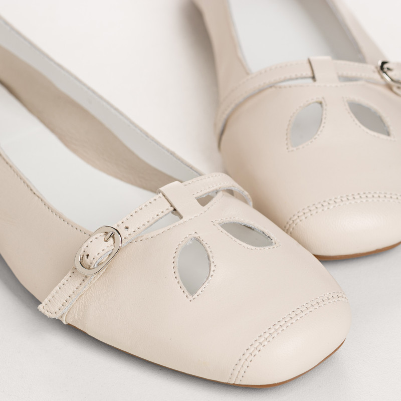 Ballerines Harmelle noir en cuir | Reqins
