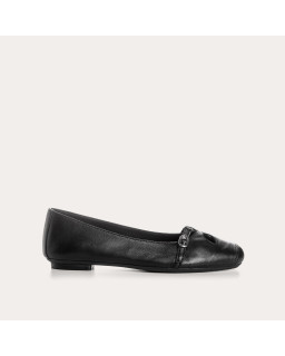 Ballerines Harmelle noir en cuir | Reqins