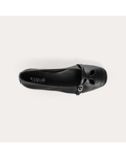 Ballerines Harmelle noir en cuir | Reqins